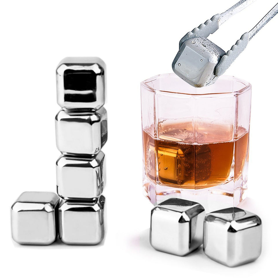 Reusable Stainless Steel Chilling Cube Stones Pack of 8/6/4